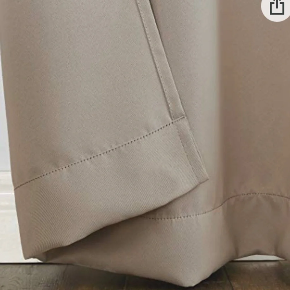 Sun Zero Curtain Panel Taupe 40” X 84”,